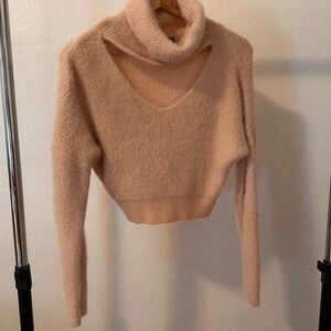 AKIRA Blush Cowl Neck Sweater